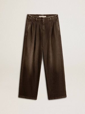 Golden Goose Women Jeans & Pants Black Women's Medium-Wash Cotton Pants - 1