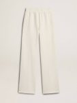 Golden Goose Women Jeans & Pants White Women’s White Cotton Joggers - 1