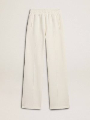 Golden Goose Women Jeans & Pants White Women’s White Cotton Joggers - 1