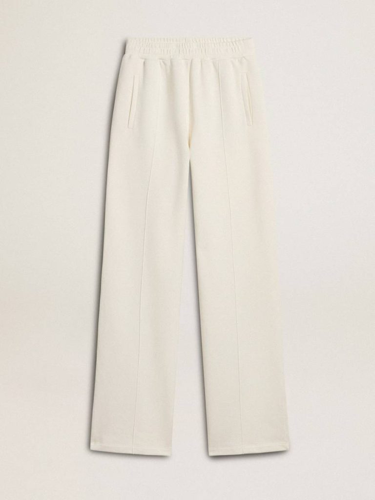Golden Goose Women Jeans & Pants White Women’s White Cotton Joggers - 1