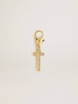Golden Goose Women Letter T Charm In Gold-Colored Brass With Crystals Gold Bag Accessories - 1