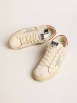 Golden Goose Women Super-Star Ltd With Silver Leather Star And Croc-Print Leather Heel Tab Super-Star White - 2