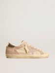 Golden Goose Women Super-Star Woman's Super-Star In Pale Pink Suede With Suede Star And Platinum Heel Tab - 1