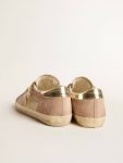 Golden Goose Women Super-Star Woman's Super-Star In Pale Pink Suede With Suede Star And Platinum Heel Tab - 5