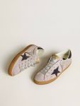 Golden Goose Women Super-Star Women’s Super-Star Ltd In Lilac Suede With Midnight Blue Suede Star And Heel Tab - 2