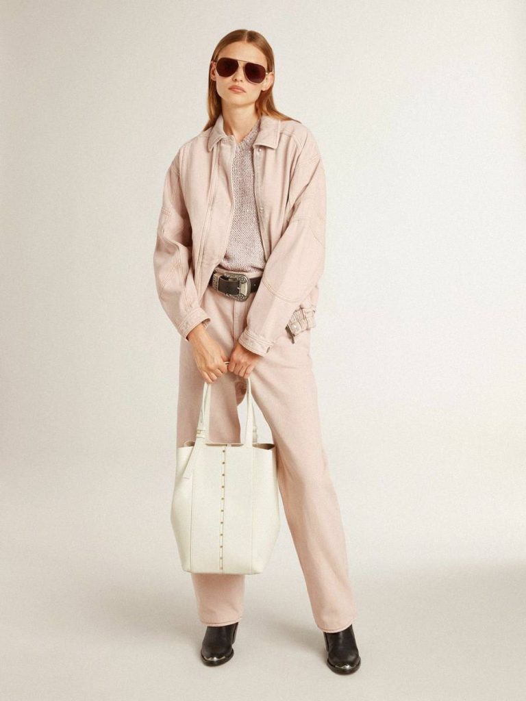 Golden Goose Women T-Shirts & Tops Pink Mesh Knit Top With Sequins And Contrasting Details - 3