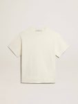 Golden Goose Women T-Shirts & Tops T-Shirt In Aged White With Reverse Logo On The Back - Jersey Capsule Aged White - 1