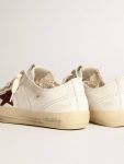 Golden Goose Women V-Star Women's V-Star In White Nappa With Red Glitter Star - 4
