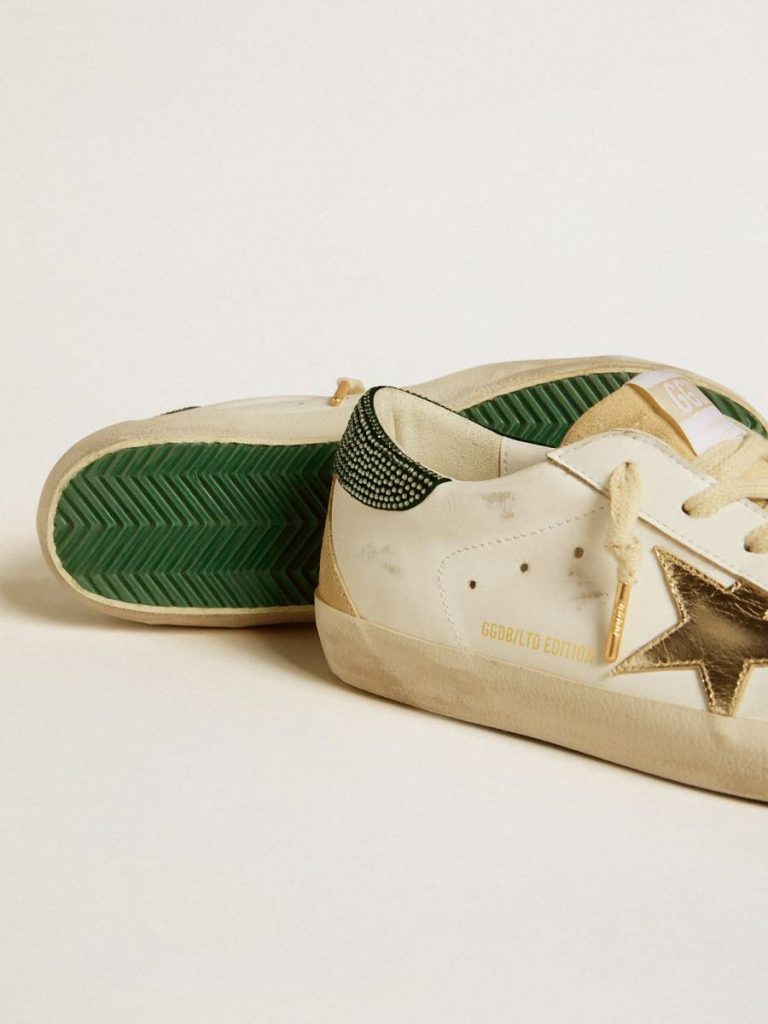 Golden Goose Women White Super-Star Women’s Super-Star Ltd With Leather Star And Swarovski Crystal Heel Tab - 3