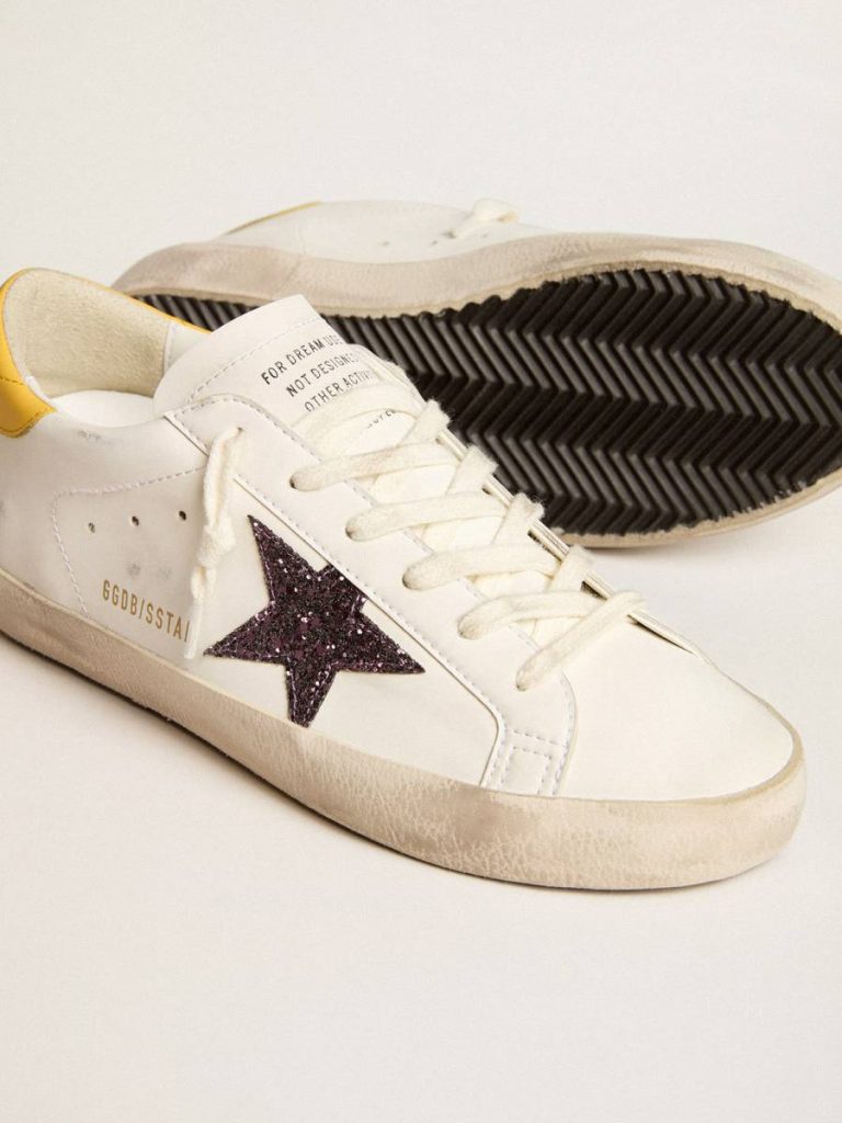 Golden Goose Women Women’s Bio-Based Super-Star With Red Glitter Star And Leather Heel Tab Super-Star - 3