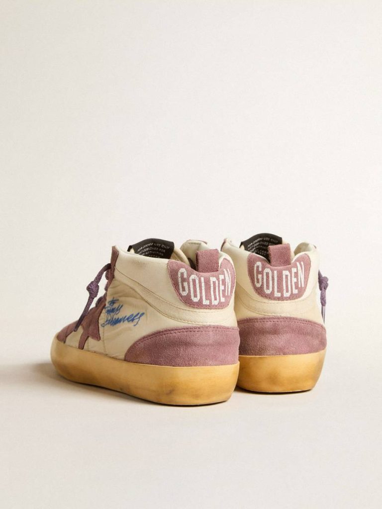Golden Goose Women Women’s Mid Star Lab In Nylon And Nappa With Mauve Suede Star Mid Star - 4
