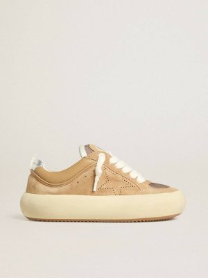 Golden Goose Women Women's Space-Star Cube In Tobacco Suede With Perforated Star Space-Star - 1