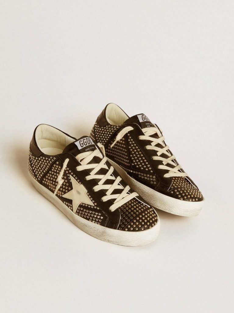 Golden Goose Women Women’s Super-Star In Studded Black Nappa With White Leather Star Super-Star - 2