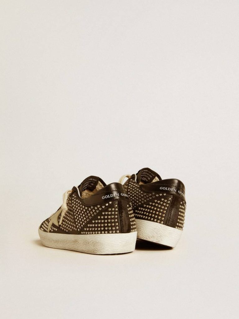 Golden Goose Women Women’s Super-Star In Studded Black Nappa With White Leather Star Super-Star - 5