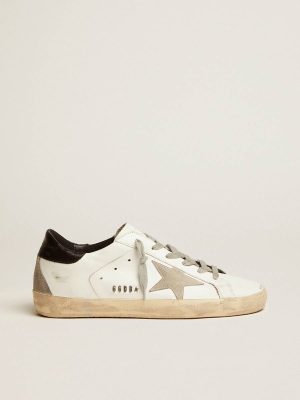 Golden Goose Women Women's Super-Star With Black Heel Tab And Metal Stud Lettering Super-Star - 1