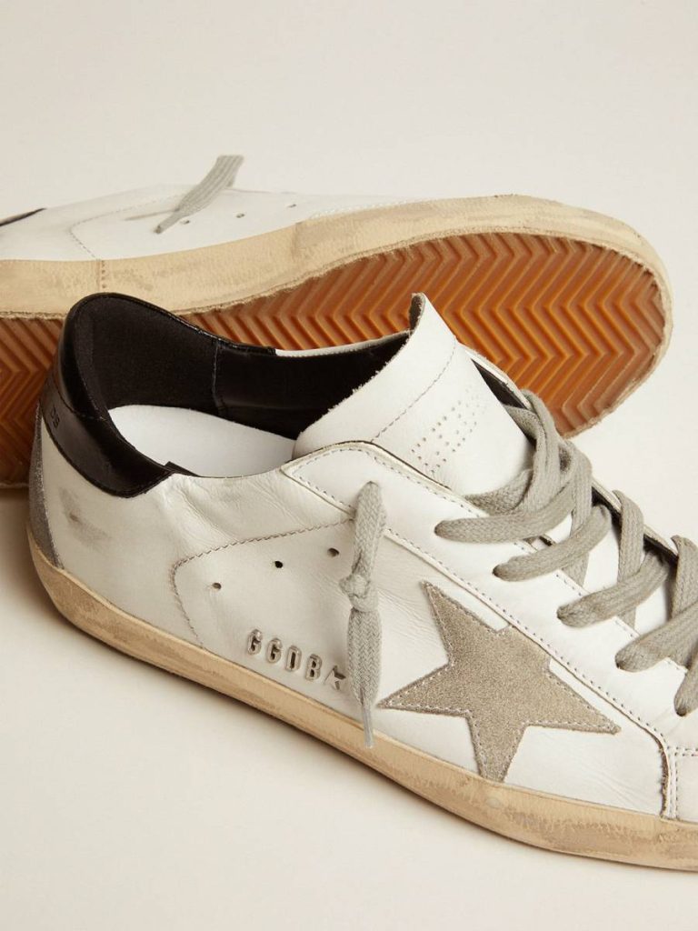 Golden Goose Women Women's Super-Star With Black Heel Tab And Metal Stud Lettering Super-Star - 4