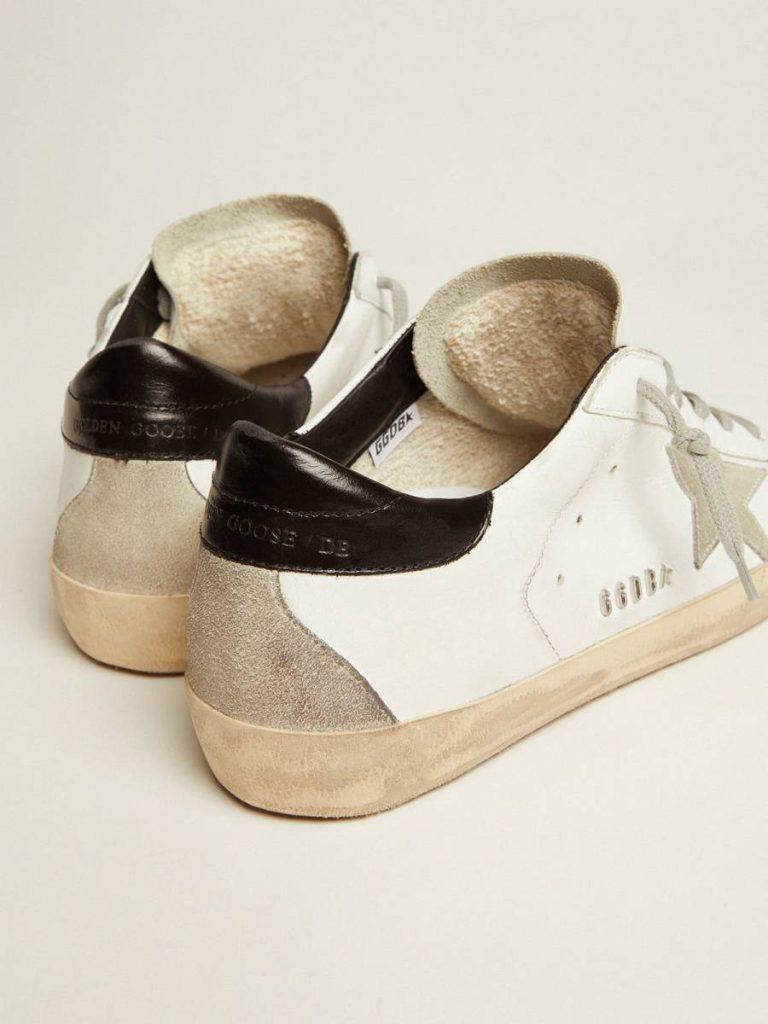 Golden Goose Women Women's Super-Star With Black Heel Tab And Metal Stud Lettering Super-Star - 5