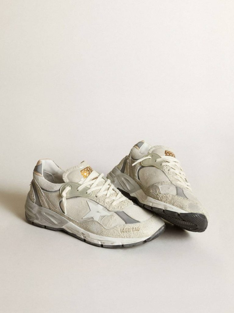 Golden Goose Women's Dad-Star In White Mesh And Suede Dad-Star Women - 2