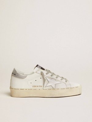 Golden Goose Women's Hi Star With Star And Metallic Silver Heel Women Hi Star - 1