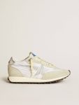 Golden Goose Women’s Marathon With White Nylon Upper And Silver Star Women Marathon - 1