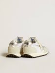 Golden Goose Women’s Marathon With White Nylon Upper And Silver Star Women Marathon - 4