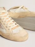 Golden Goose Women's Mid Star With Star In Light Gray Suede And Gold Flash White And Ivory Mid Star Women - 4