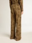 Golden Goose Women's Olive-Colored Viscose-Cotton Blend Pants With Floral Pattern Women Olive Jeans & Pants - 4