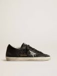 Golden Goose Women's Super-Star In Black Nappa And Glitter With Glossy Black Leather Star Super-Star Women - 1