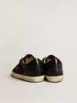 Golden Goose Women's Super-Star In Black Nappa And Glitter With Glossy Black Leather Star Super-Star Women - 4