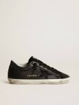 Golden Goose Women's Super-Star In Black Nappa With Black Star And Glitter Heel Tab Super-Star Women - 1