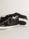 Golden Goose Women's Super-Star In Black Nappa With Black Star And Glitter Heel Tab Super-Star Women - 3