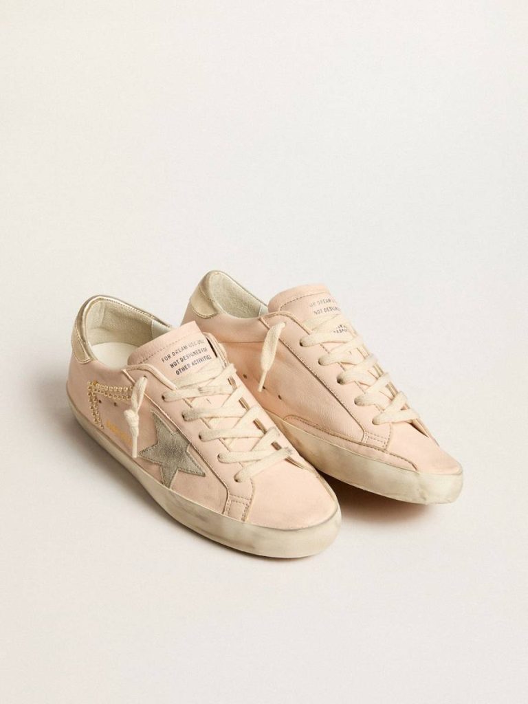 Golden Goose Women's Super-Star In Pink Nappa With Ice-Gray Star And Platinum Heel Tab Super-Star Women - 2