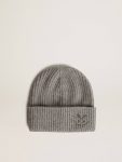 Gray Ribbed Wool Beanie Hats Gray Melange Golden Goose Women - 1