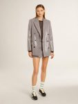 Gray Women Skirts & Shorts Golden Goose Women's Gray Mini Shorts In Houndstooth Wool - 3