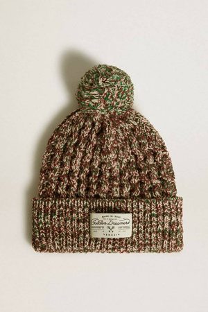 Hats Multicolored Wool Beanie With Pompom Golden Goose Women Multicolor - 1