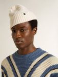 Hats White Wool Beanie With Black Star Papyrus White Women Golden Goose - 3