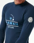 Hawaii Upf50  Performance Long Sleeve Rash Guard Men Rash Guards Rip Curl - 5