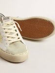 Hi Star Golden Goose Hi Star With Swarovski Crystal Star And Black Heel Tab White Women - 3