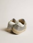 Hi Star Golden Goose Women's Hi Star In Silver Glitter With Suede Star And White Heel Tab Women - 4