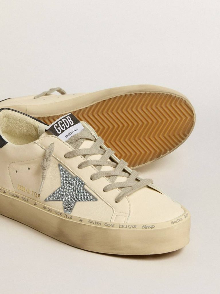 Hi Star In Nappa With Swarovski Crystal Star And Dark Blue Leather Heel Tab Women Hi Star Golden Goose - 3