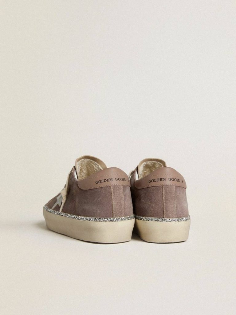 Hi Star In Suede With Silver Leather Star And Leather Heel Tab Golden Goose Hi Star Women - 4