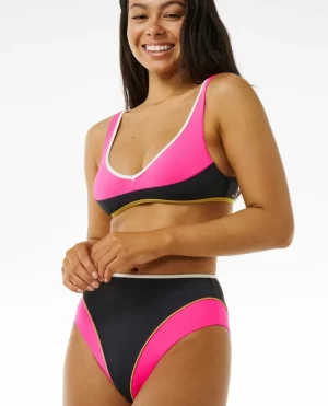 Hibiscus Heat Splice Full Coverage Bikini Bottom Women Rip Curl Bikini Bottoms - 1