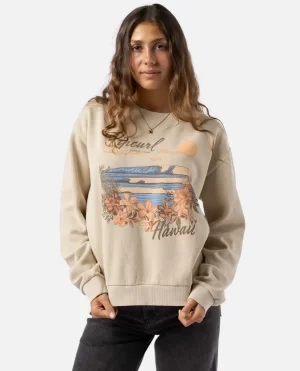 Hoodies & Fleece Rip Curl Women Wave Gliders Relaxed Crew - 1