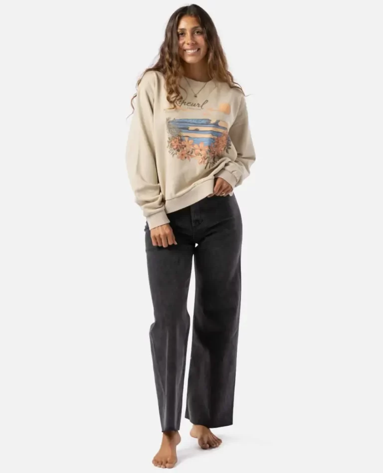 Hoodies & Fleece Rip Curl Women Wave Gliders Relaxed Crew - 5