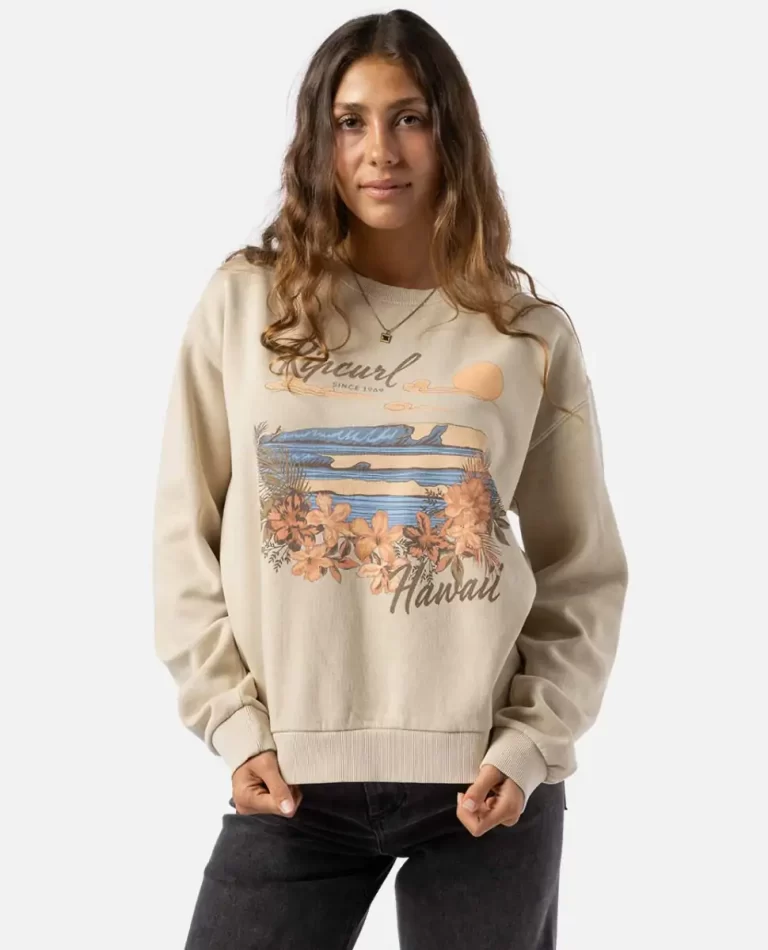 Hoodies & Fleece Rip Curl Women Wave Gliders Relaxed Crew - 1