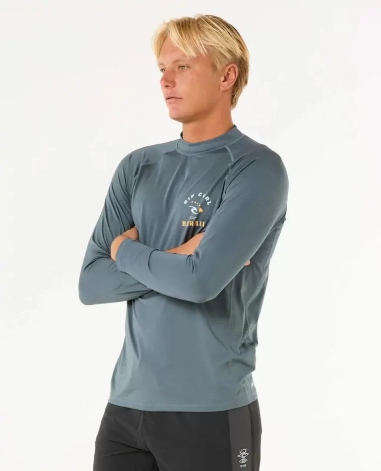 Island Vibe Upf Long Sleeve Rash Guard Men Rash Guards Rip Curl - 2