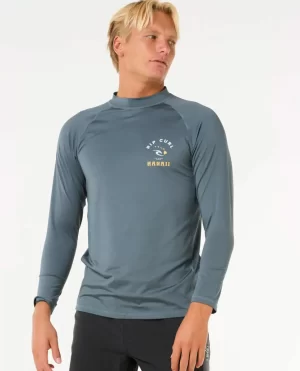 Island Vibe Upf Long Sleeve Rash Guard Men Rash Guards Rip Curl - 1