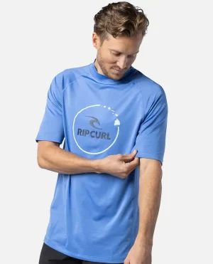 Island Vibe Upf50  Short Sleeve Rash Guard Men Rash Guards Rip Curl - 1