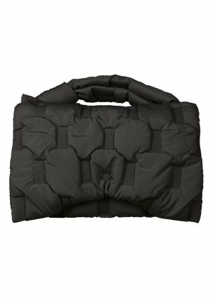 Issey Miyake Square Cushion Women Shoulder Bags Dew Gray (No.18)|Black (No.15) - 1