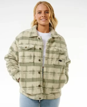 Jackets Women Sunrise Session Sherpa Lined Button Up Jacket Rip Curl - 1